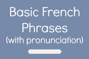Basic French Phrases